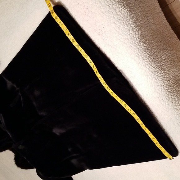 70s Vintage Faux Fur Winter Coat by Borglaska, Stall design / Sz M-L / Black - Picture 16 of 16